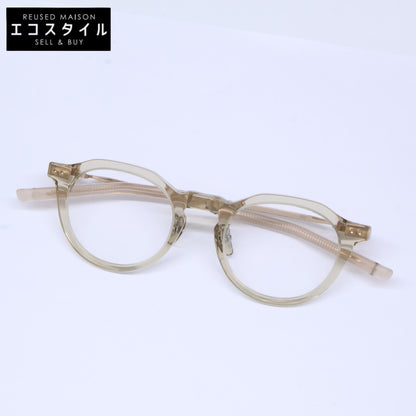 999.9 フォーナインズ 【新品同様】NPM-205 逆Rヒンジ メタルコンビフレーム クラウンパントシェイプ アイウェア 眼鏡