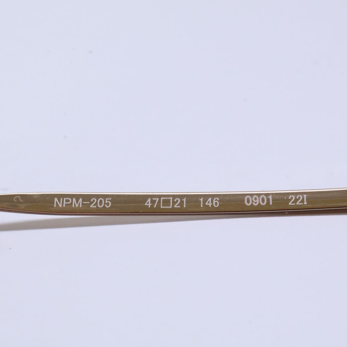 999.9 フォーナインズ 【新品同様】NPM-205 逆Rヒンジ メタルコンビフレーム クラウンパントシェイプ アイウェア 眼鏡