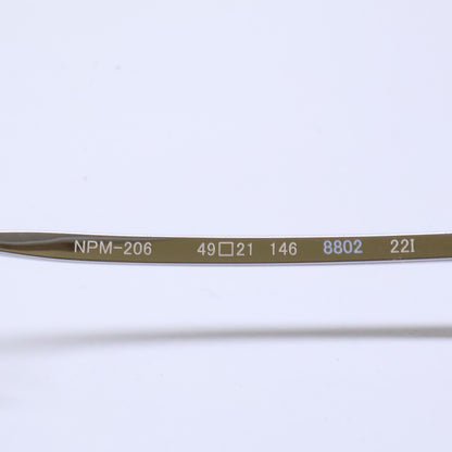 999.9 フォーナインズ 【新品同様】NPM-206 メタルコンビ 逆Rヒンジ ウェリントンシェイプ アイウェア/ 眼鏡