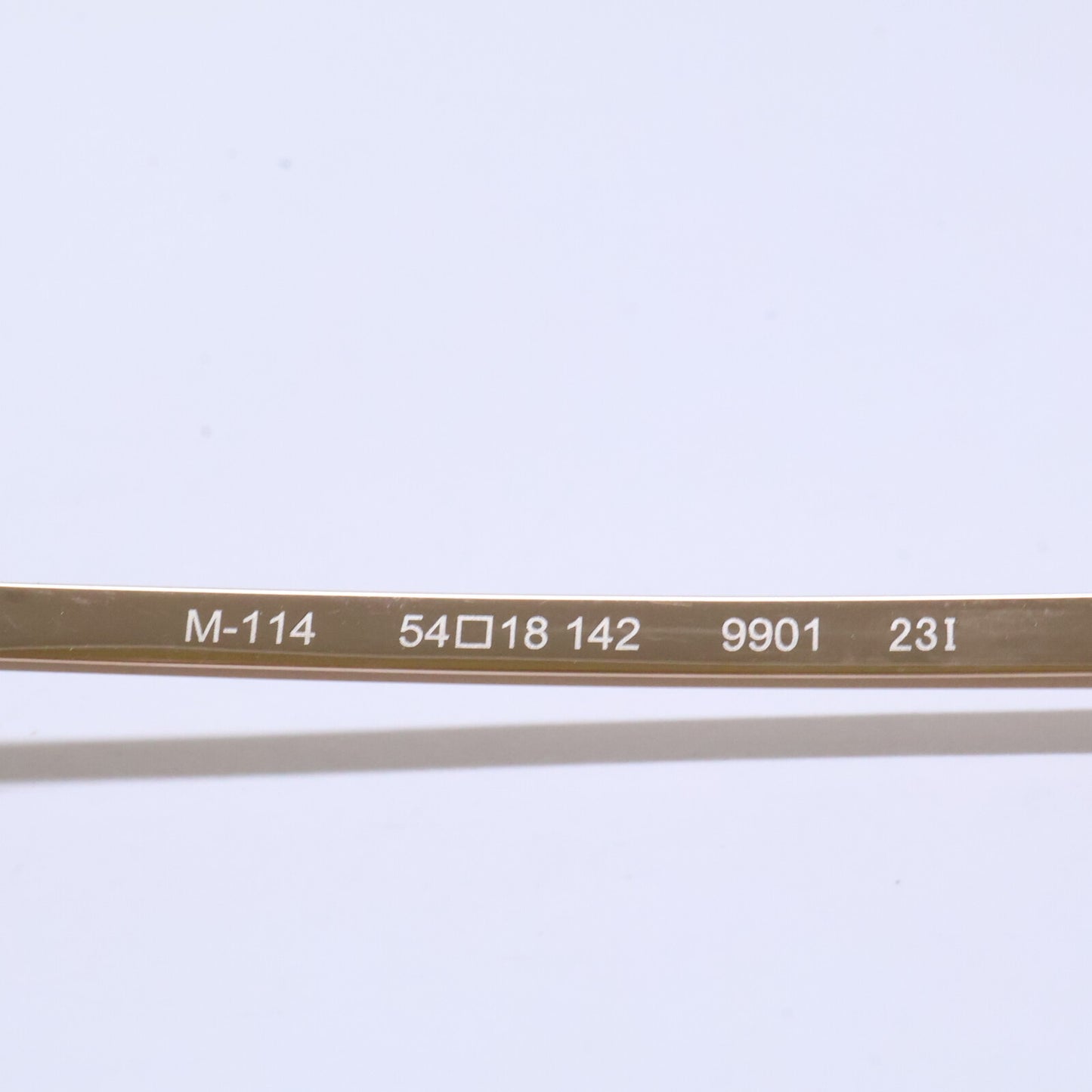 999.9 フォーナインズ 【新品同様】M-114 メタルコンビ 逆Rヒンジ スクエアシェイプ アイウェア/ 眼鏡