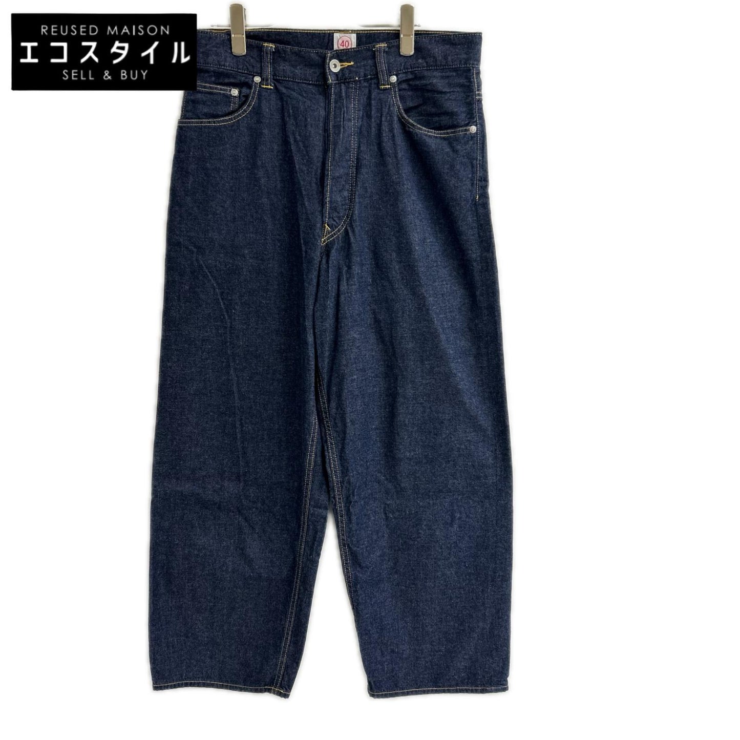 CRANK PROJECTS クランクプロジェクツ インディゴ コットン ボタンフライ 8oz ファットデニムワイドパンツ ボトムス