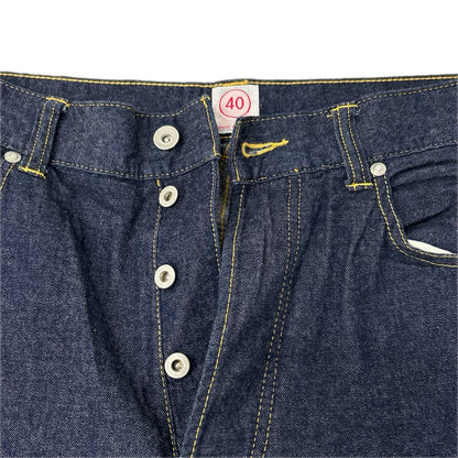 CRANK PROJECTS クランクプロジェクツ インディゴ コットン ボタンフライ 8oz ファットデニムワイドパンツ ボトムス