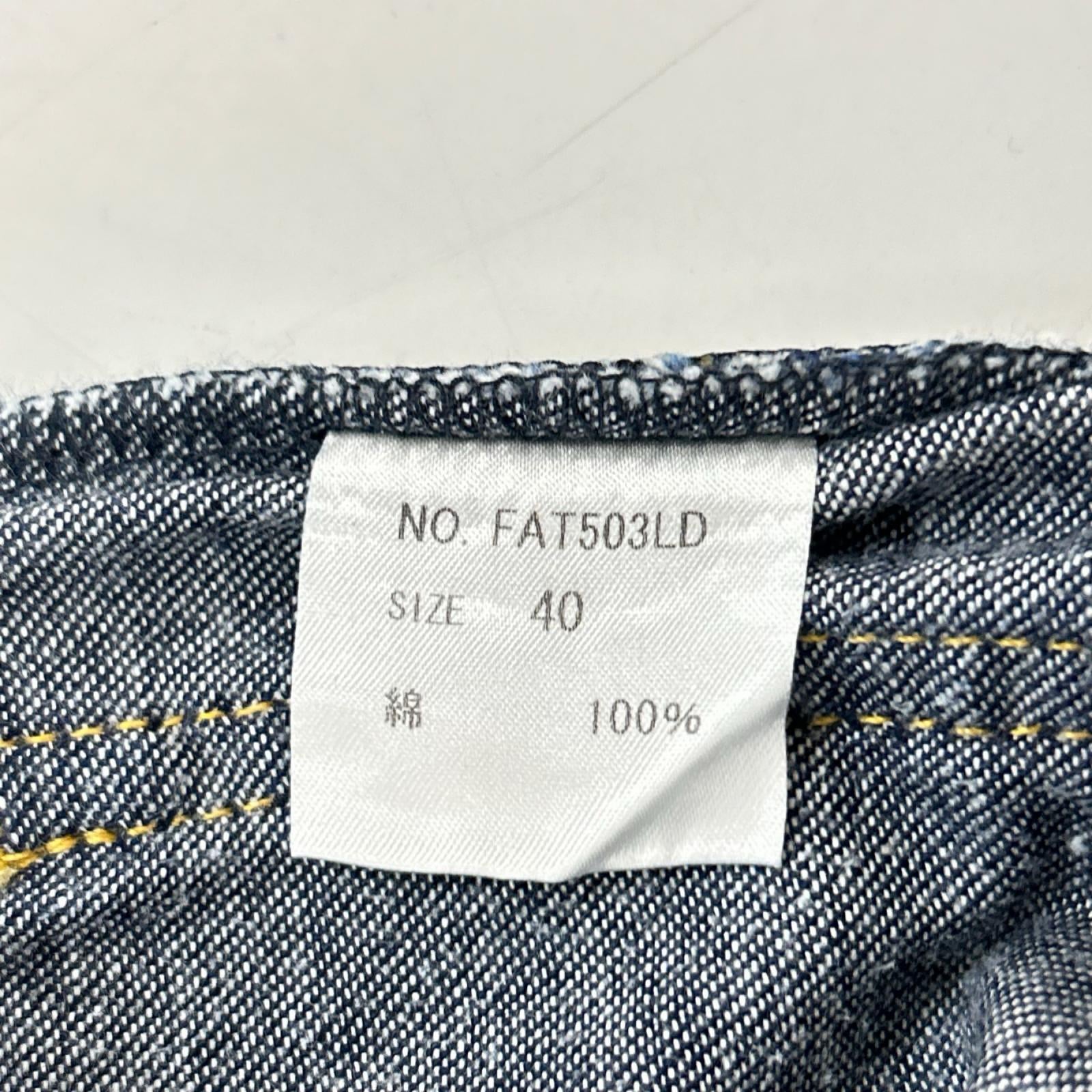 CRANK PROJECTS クランクプロジェクツ インディゴ コットン ボタンフライ 8oz ファットデニムワイドパンツ ボトムス