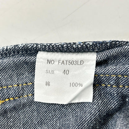 CRANK PROJECTS クランクプロジェクツ インディゴ コットン ボタンフライ 8oz ファットデニムワイドパンツ ボトムス