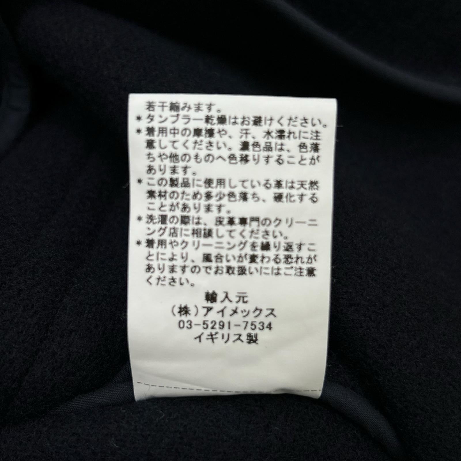INVERTERE インバーティア IV182BM25031 ブラック Joshua Ellis生地 ウールヘリンボーン ダッフル コート コート