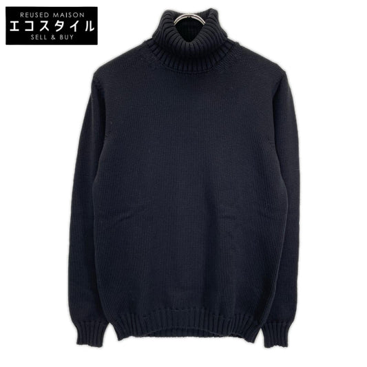 ROBERTO COLLINA ロベルトコリーナ ブラック ハイネック プルオーバーニットトップス トップス