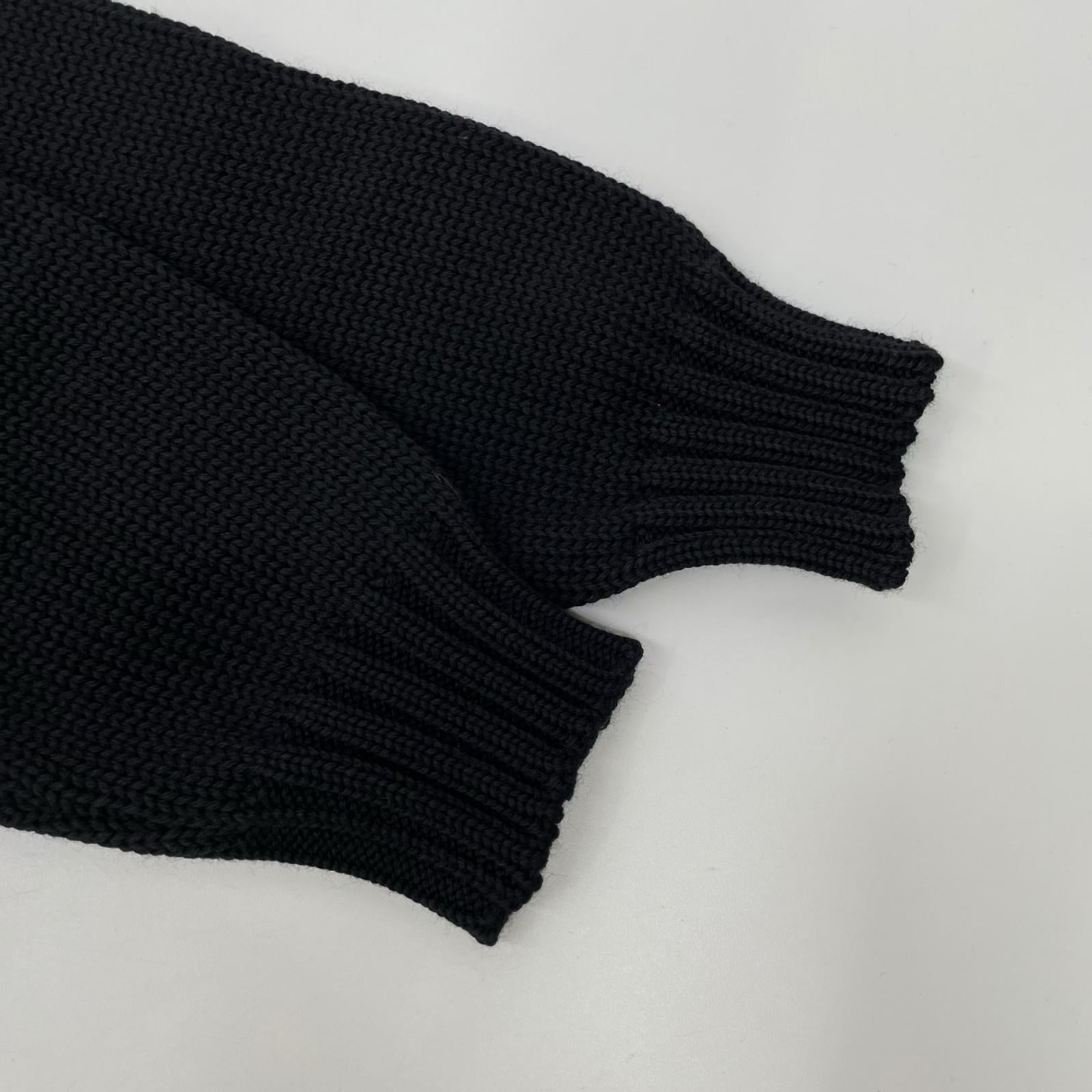 ROBERTO COLLINA ロベルトコリーナ ブラック ハイネック プルオーバーニットトップス トップス