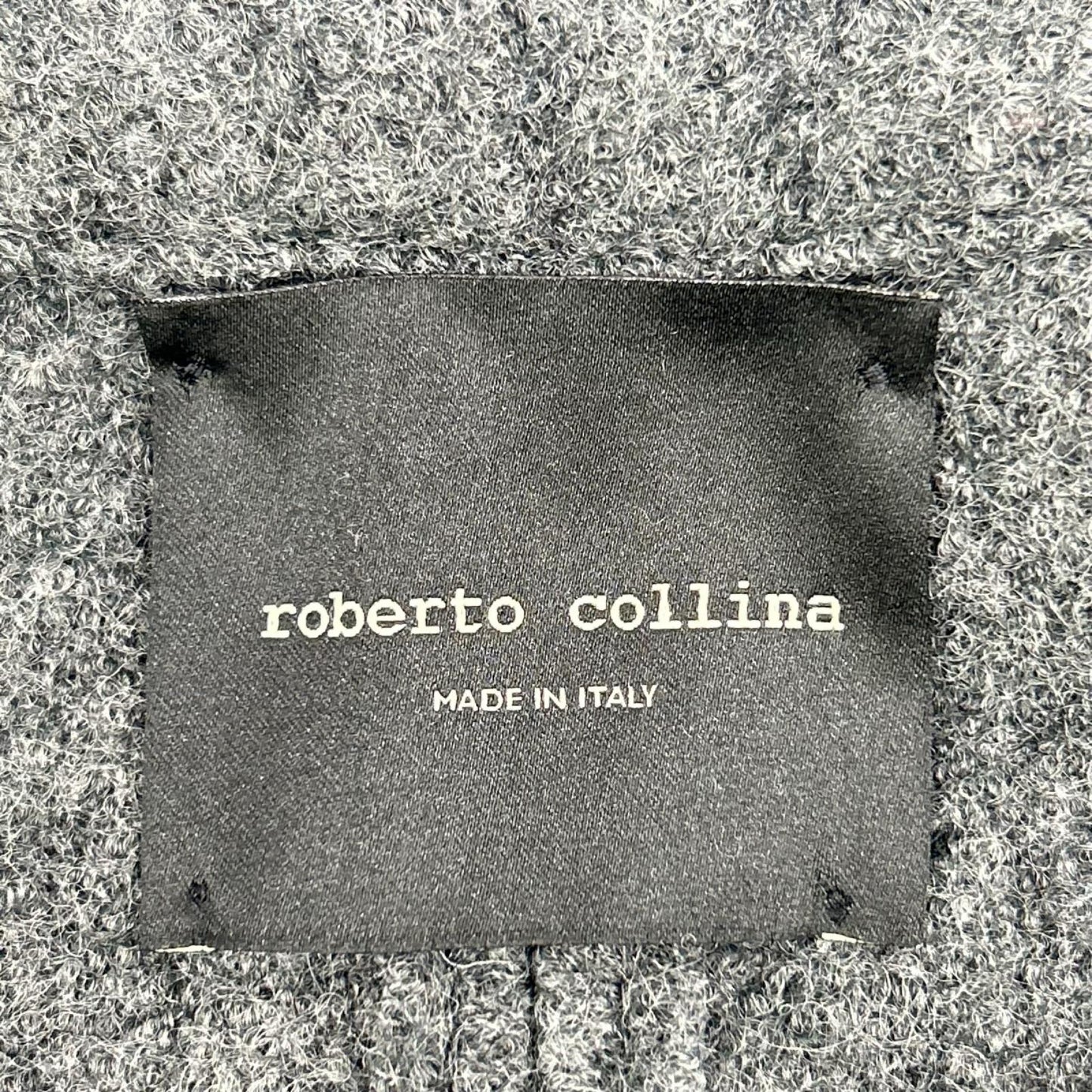 ROBERTO COLLINA ロベルトコリーナ グレー ウール ブークレ ステンカラーコート コート