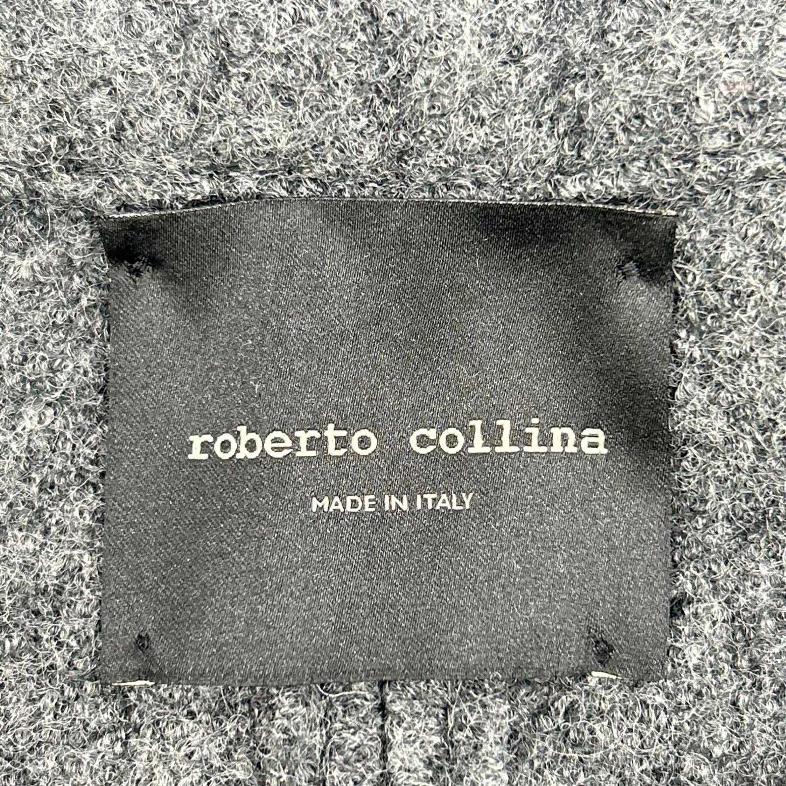 ROBERTO COLLINA ロベルトコリーナ グレー ウール ブークレ ステンカラーコート コート