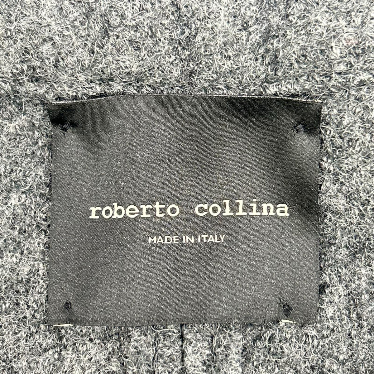 ROBERTO COLLINA Roberto Collina gray wool bouclé stand-collar coat