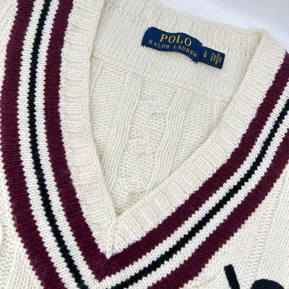 POLObyRalphLauren ポロラルフローレン ホワイト スカル ケーブルニットトップス トップス