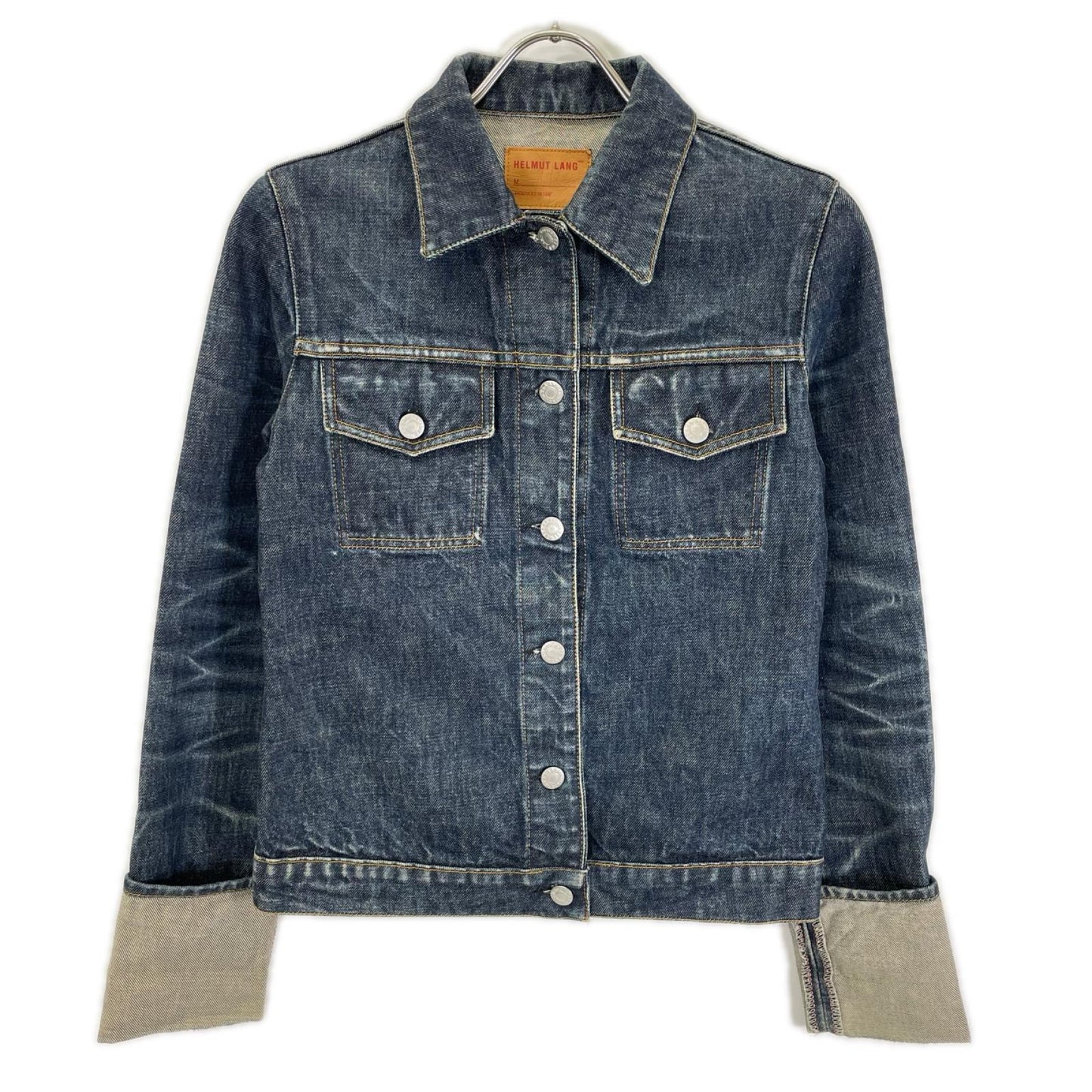 Helmut Lang ヘルムートラング 1997年 本人期 インディゴブルー ロールアップ デニムジャケット ジャケット