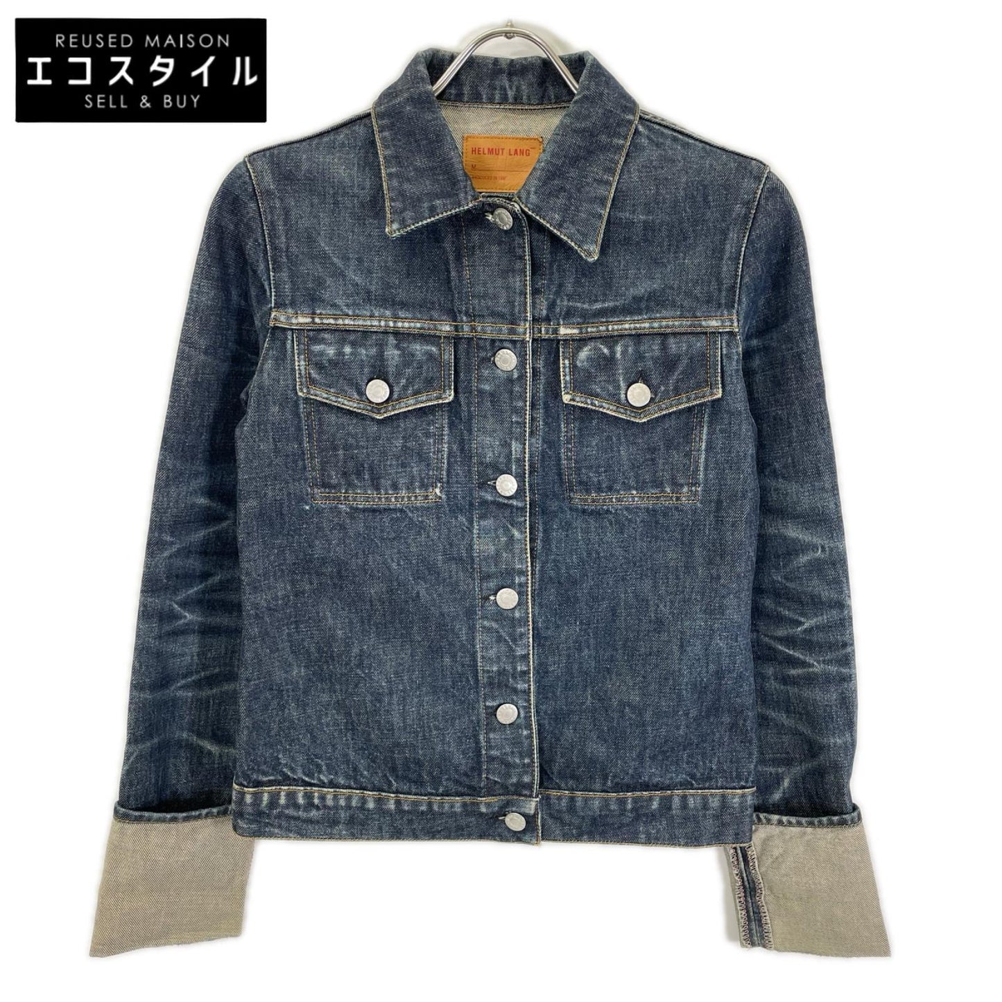 Helmut Lang ヘルムートラング 1997年 本人期 インディゴブルー ロールアップ デニムジャケット ジャケット