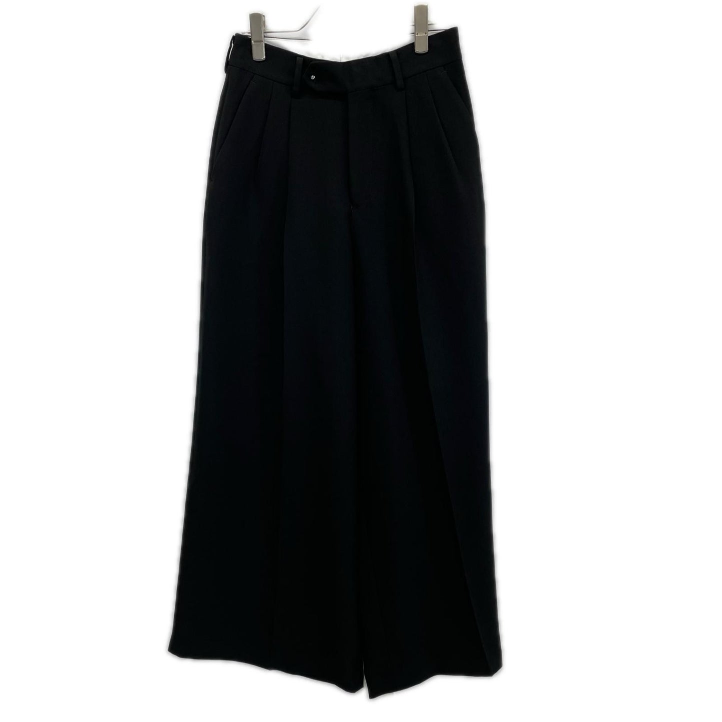 HYKE ハイク 25年製 ブラック OXFORD WIDE LEG PANTS ボトムス