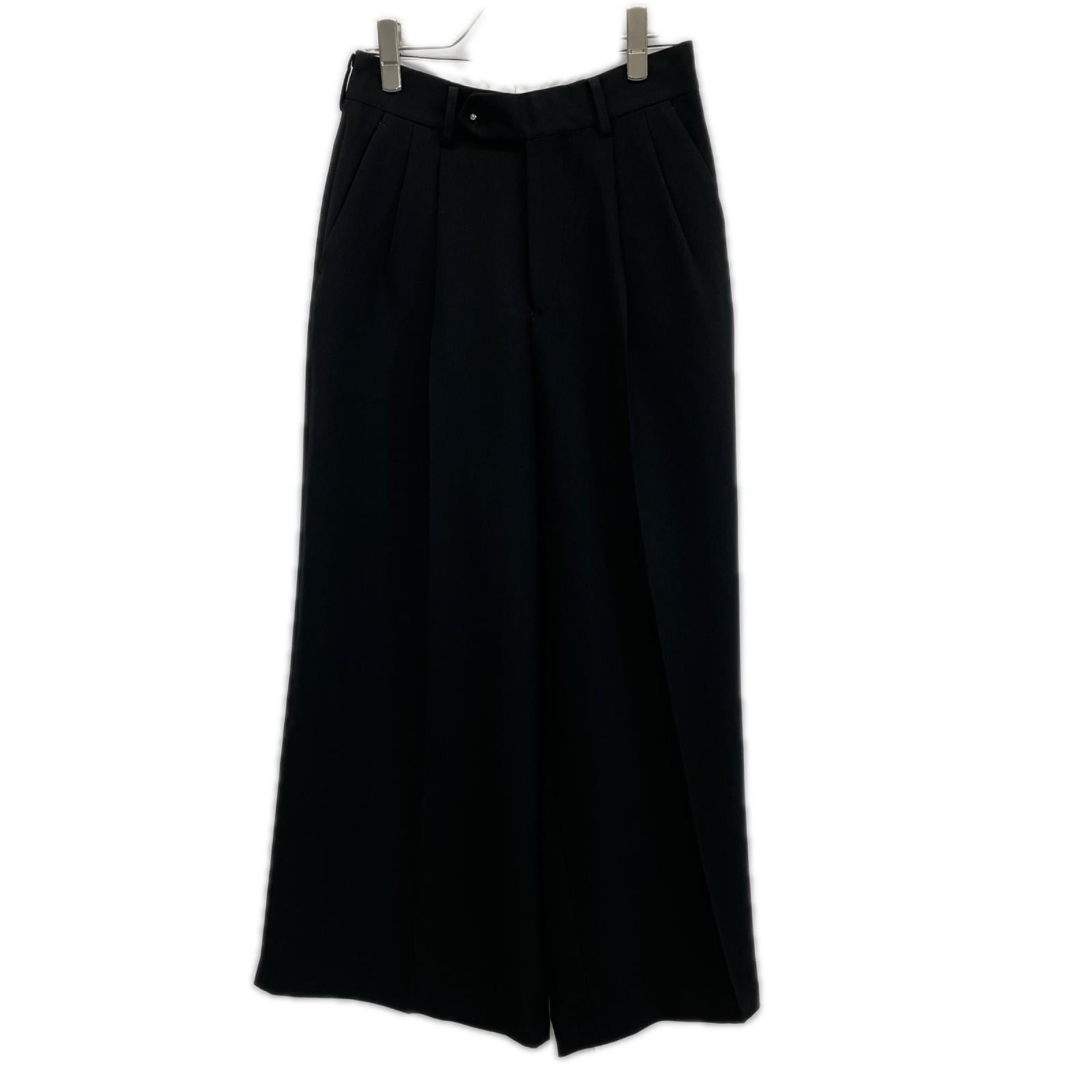 HYKE ハイク 25年製 ブラック OXFORD WIDE LEG PANTS ボトムス