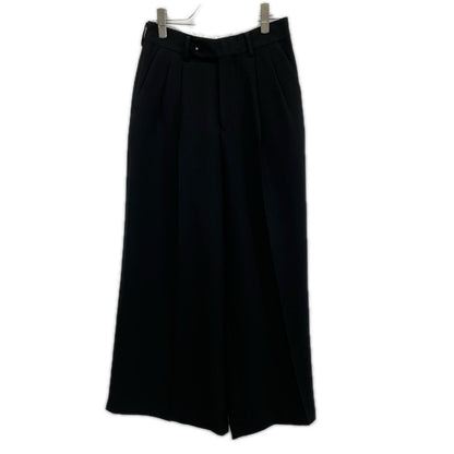 HYKE ハイク 25年製 ブラック OXFORD WIDE LEG PANTS ボトムス