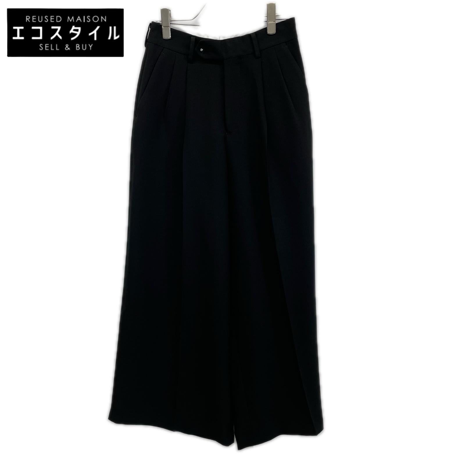 HYKE ハイク 25年製 ブラック OXFORD WIDE LEG PANTS ボトムス