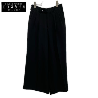 HYKE ハイク 25年製 ブラック OXFORD WIDE LEG PANTS ボトムス