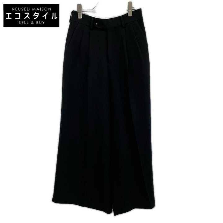 HYKE ハイク 25年製 ブラック OXFORD WIDE LEG PANTS ボトムス