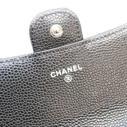CHANEL シャネル AP0241 黒 キャビア SV金具 マトラッセ クラシックロングフラップウォレット 長財布 長財布（小銭入れあり）