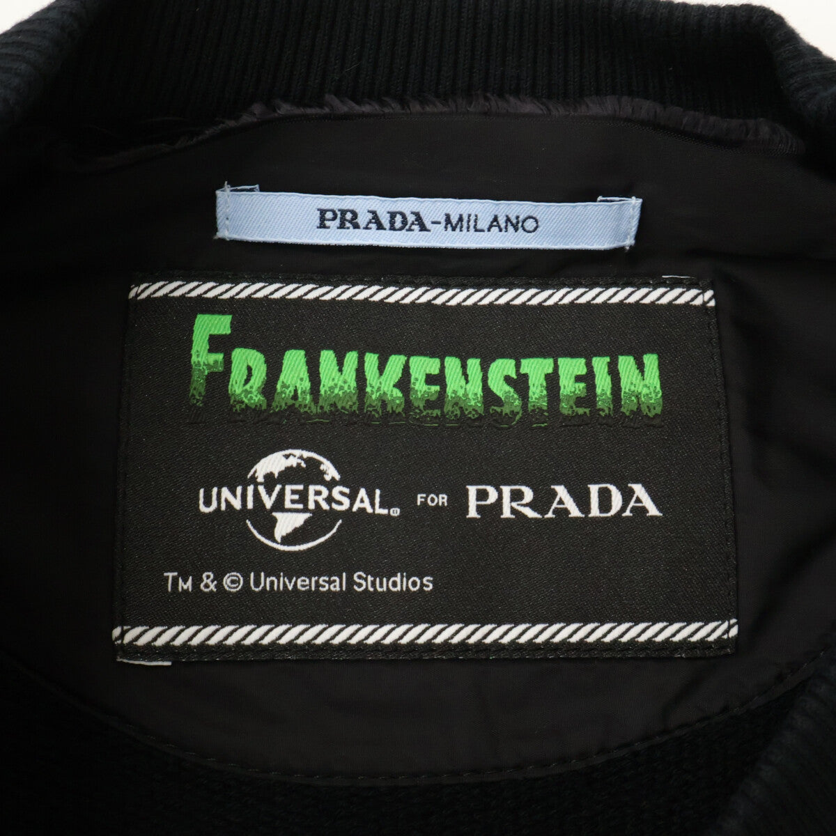 PRADA プラダ ｘUNIVERSAL STUDIOUS【国内正規】19AW UJL100 S192 フランケンシュタイン・カミナリパッチ クルーネックプルオーバー スウェットシャツ トップス