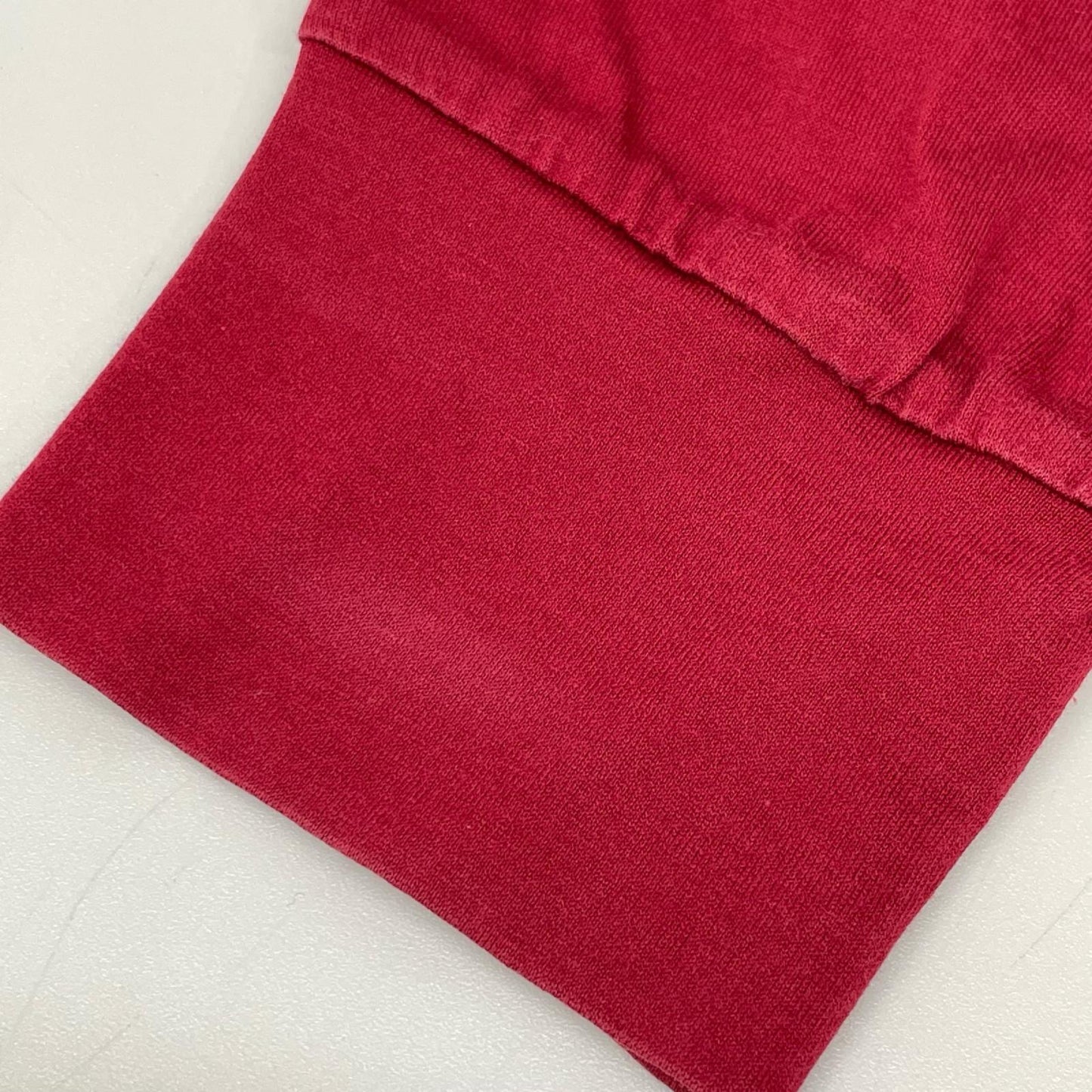 PRADA プラダ UJL051 レッド ラバーパッチ コットン タートルネックカットソー トップス