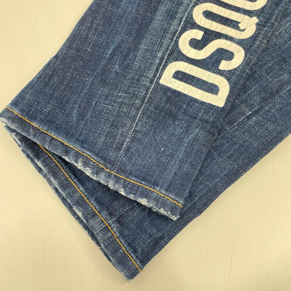 DSQUARED2 ディースクエアード 23SS S74LB1240 インディゴ TIDY BIKER/タイディ バイカー ペイントデザインデニムパンツ ボトムス