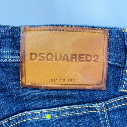 DSQUARED2 ディースクエアード 23SS S74LB1240 インディゴ TIDY BIKER/タイディ バイカー ペイントデザインデニムパンツ ボトムス