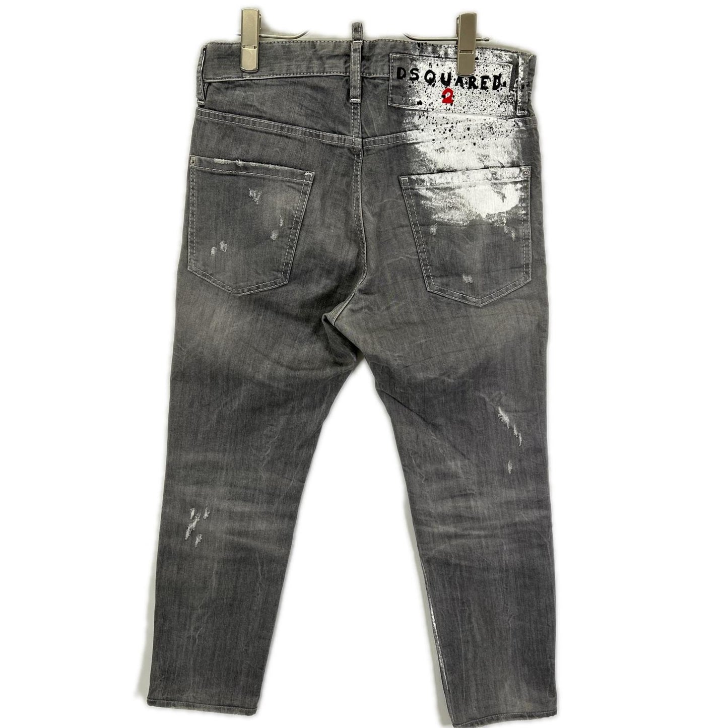 DSQUARED2 ディースクエアード 22SS S74LB1075 グレー Cool Guy/クールガイ Dペイント デニムパンツ ボトムス
