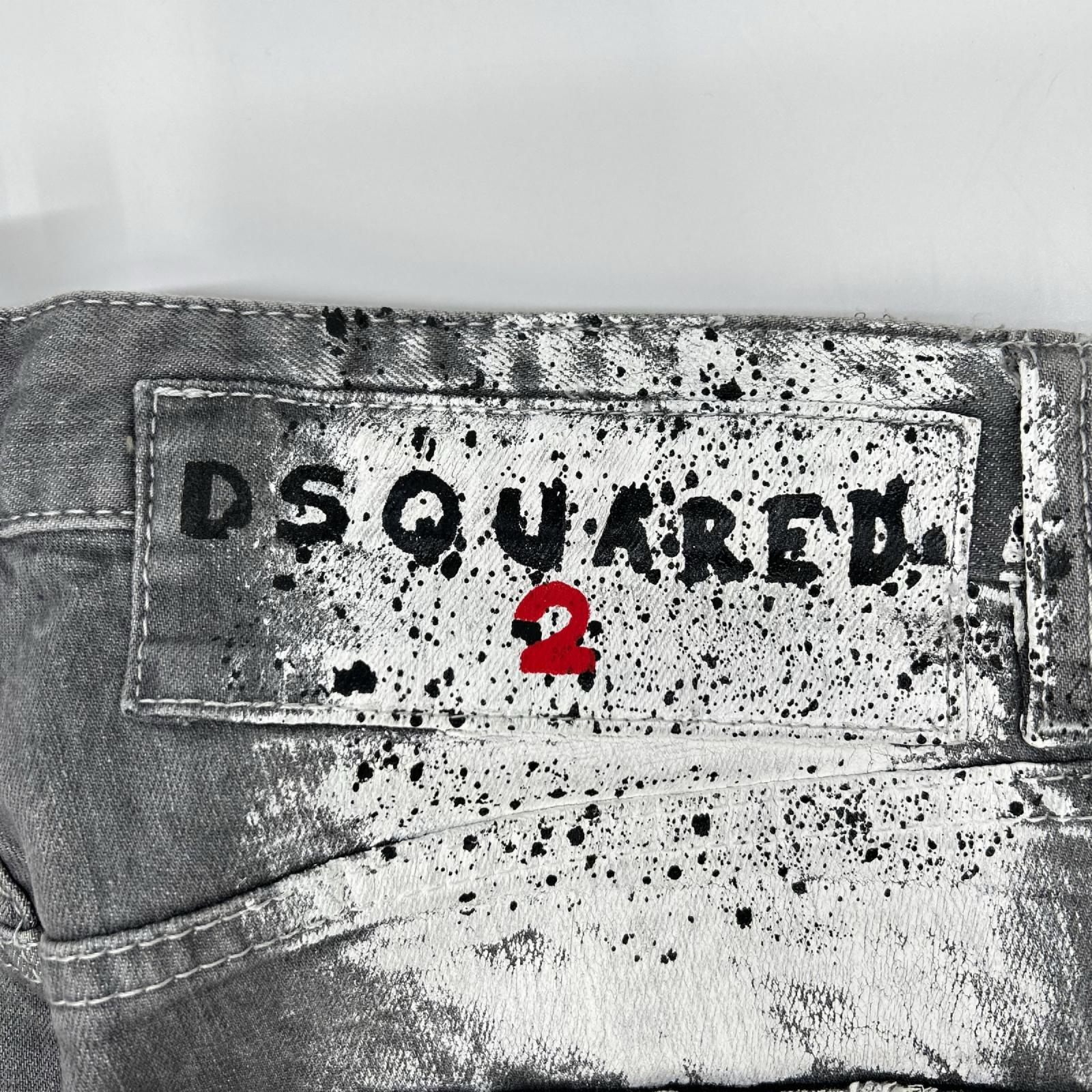 DSQUARED2 ディースクエアード 22SS S74LB1075 グレー Cool Guy/クールガイ Dペイント デニムパンツ ボトムス