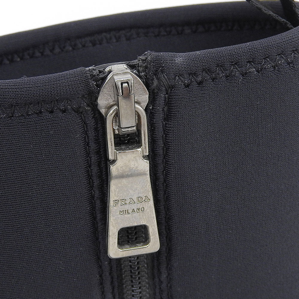 PRADA プラダ 美品 ネオプレーン サイドジップ アンクルブーツ シューズ レディース ブラック 37 シューズ