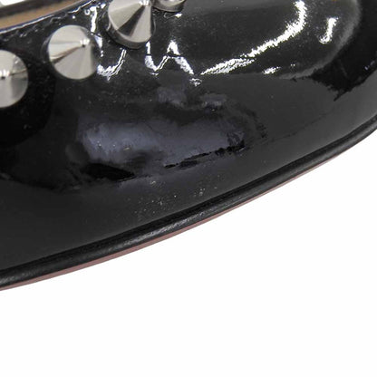 CHRISTIAN LOUBOUTIN クリスチャンルブタン パテントレザー スパイクスタッズ パンプス シューズ レディース 黒 ブラック 36 シューズ