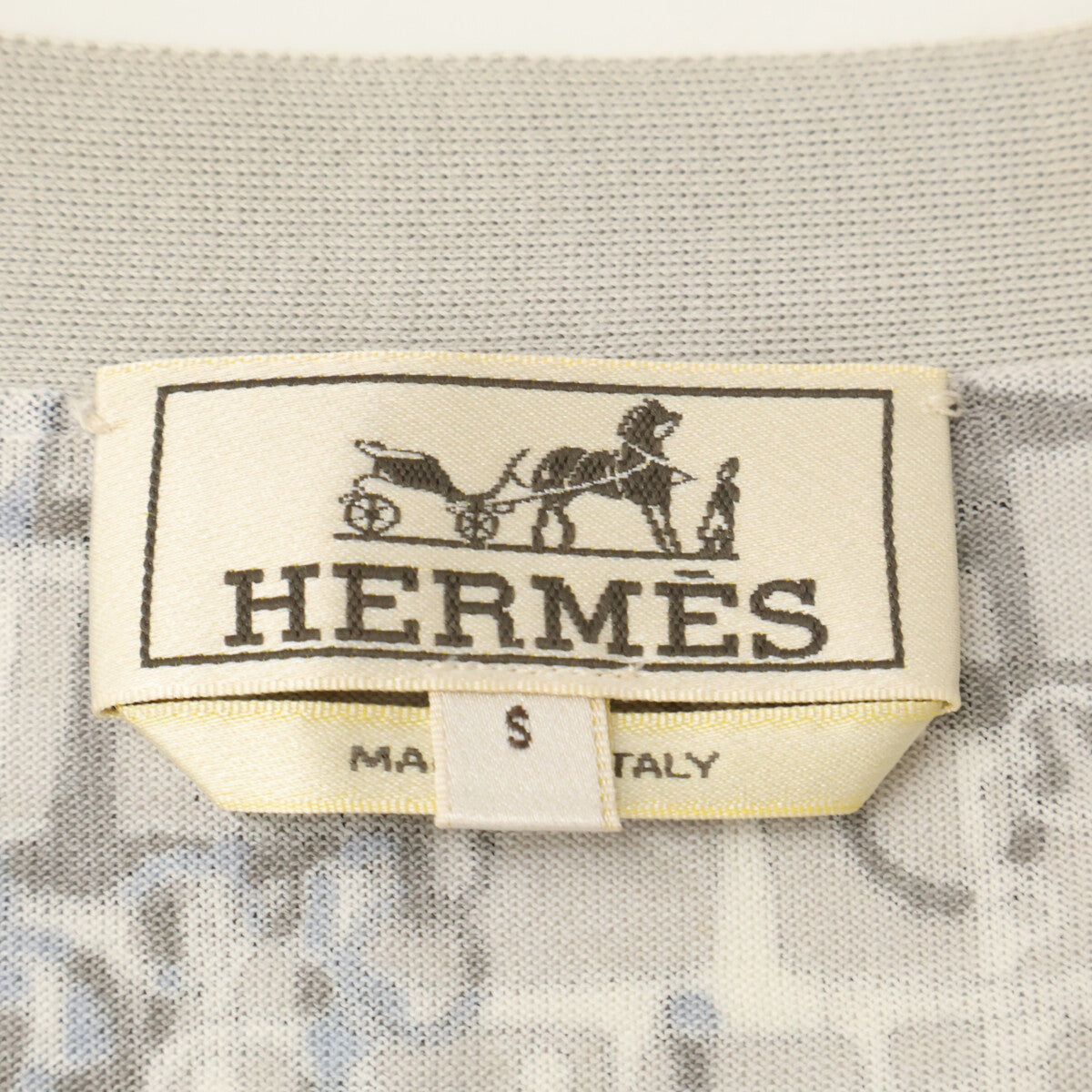 HERMES エルメス 【国内正規】ホースビット柄 コットン カーディガン トップス