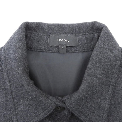 Theory セオリー 袖口スリット シャツジャケット レディース ウール チャコール S ジャケット