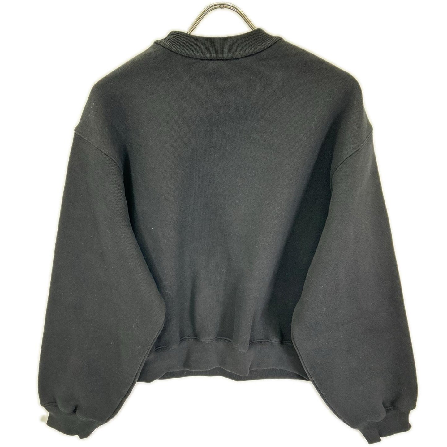ALEXANDER WANG アレキサンダーワン 4CC3221360 ブラック wangロゴ 裏起毛プルオーバースウェット トップス