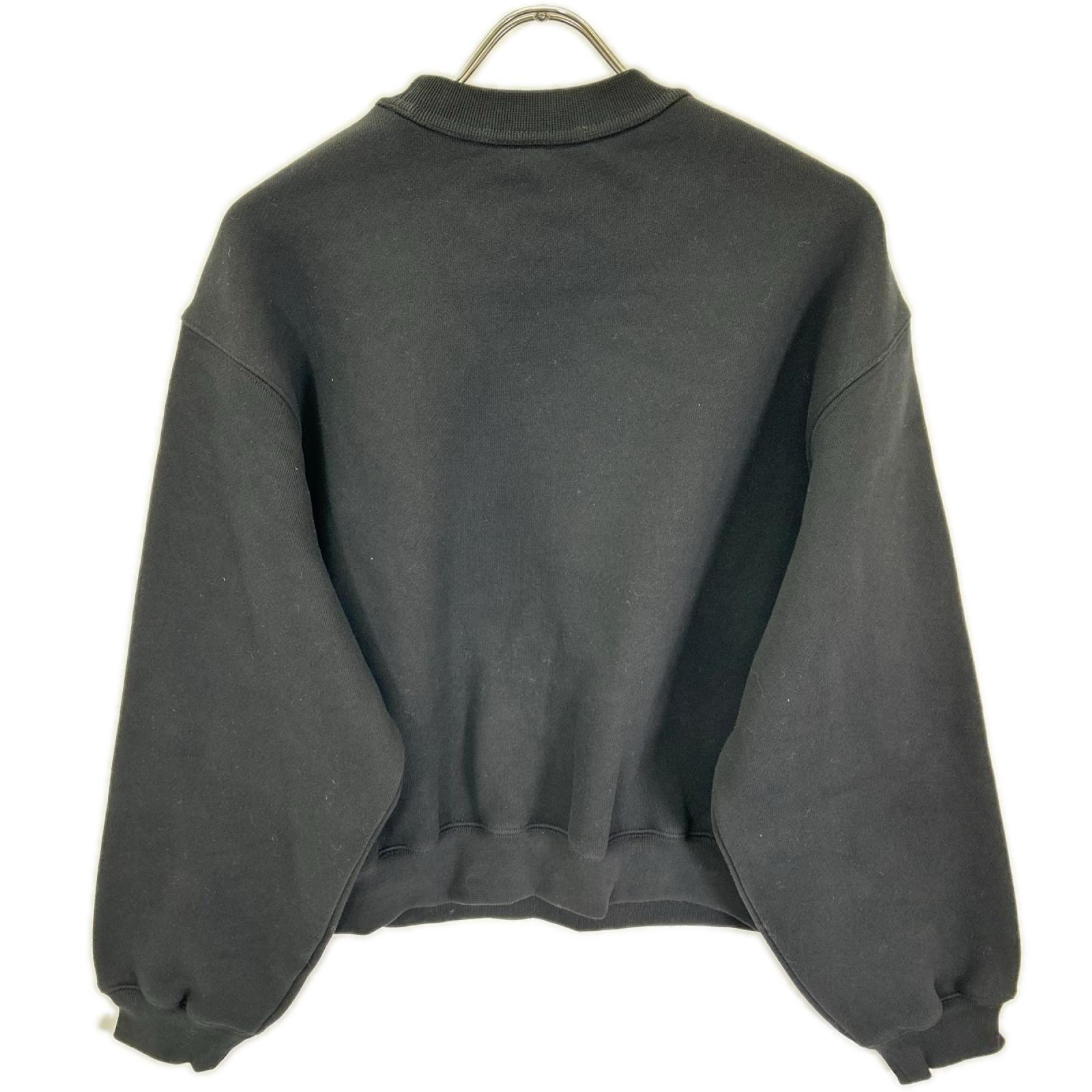 ALEXANDER WANG アレキサンダーワン 4CC3221360 ブラック wangロゴ 裏起毛プルオーバースウェット トップス