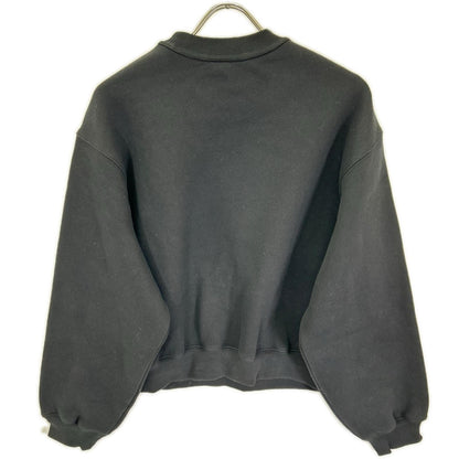 ALEXANDER WANG アレキサンダーワン 4CC3221360 ブラック wangロゴ 裏起毛プルオーバースウェット トップス