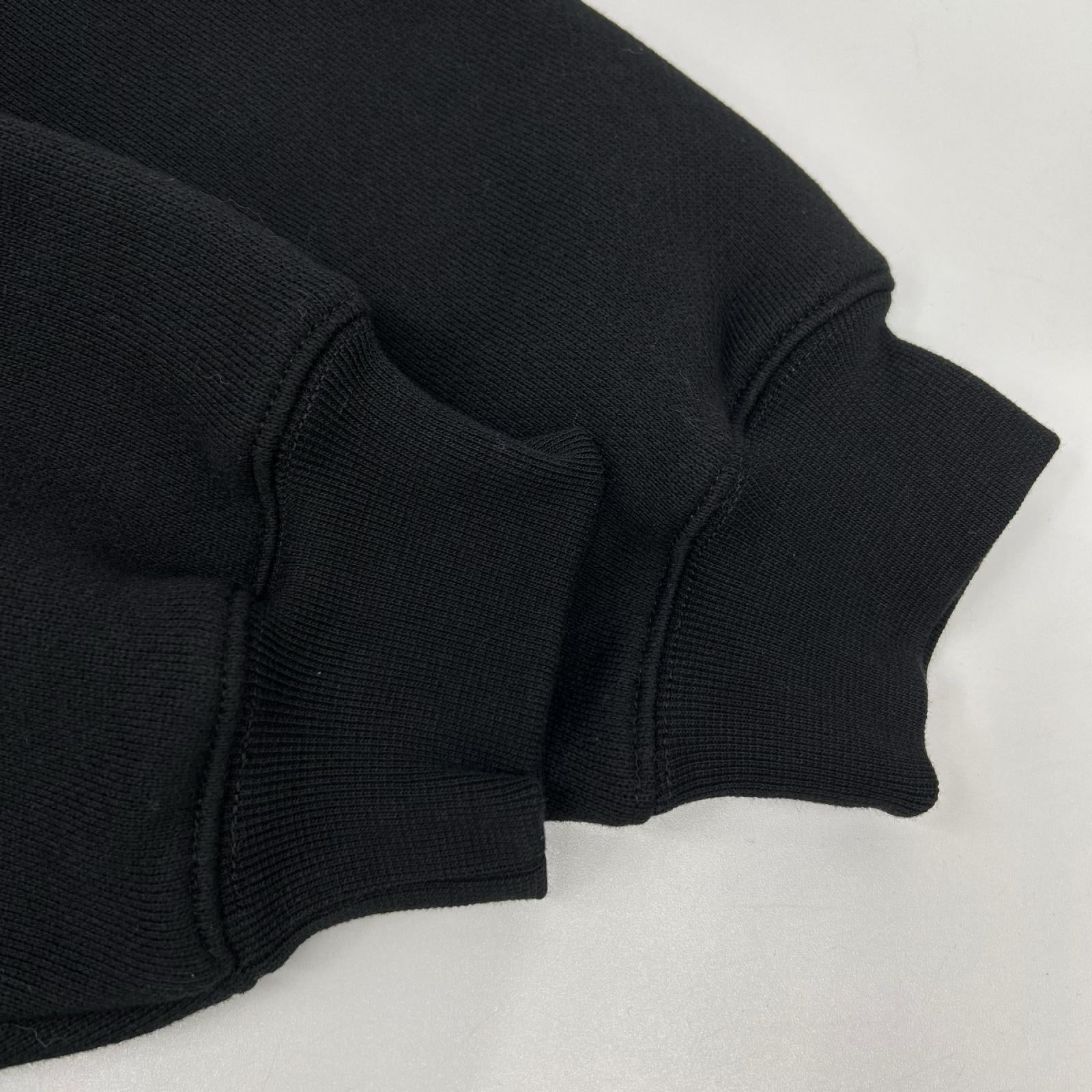 ALEXANDER WANG アレキサンダーワン 4CC3221360 ブラック wangロゴ 裏起毛プルオーバースウェット トップス