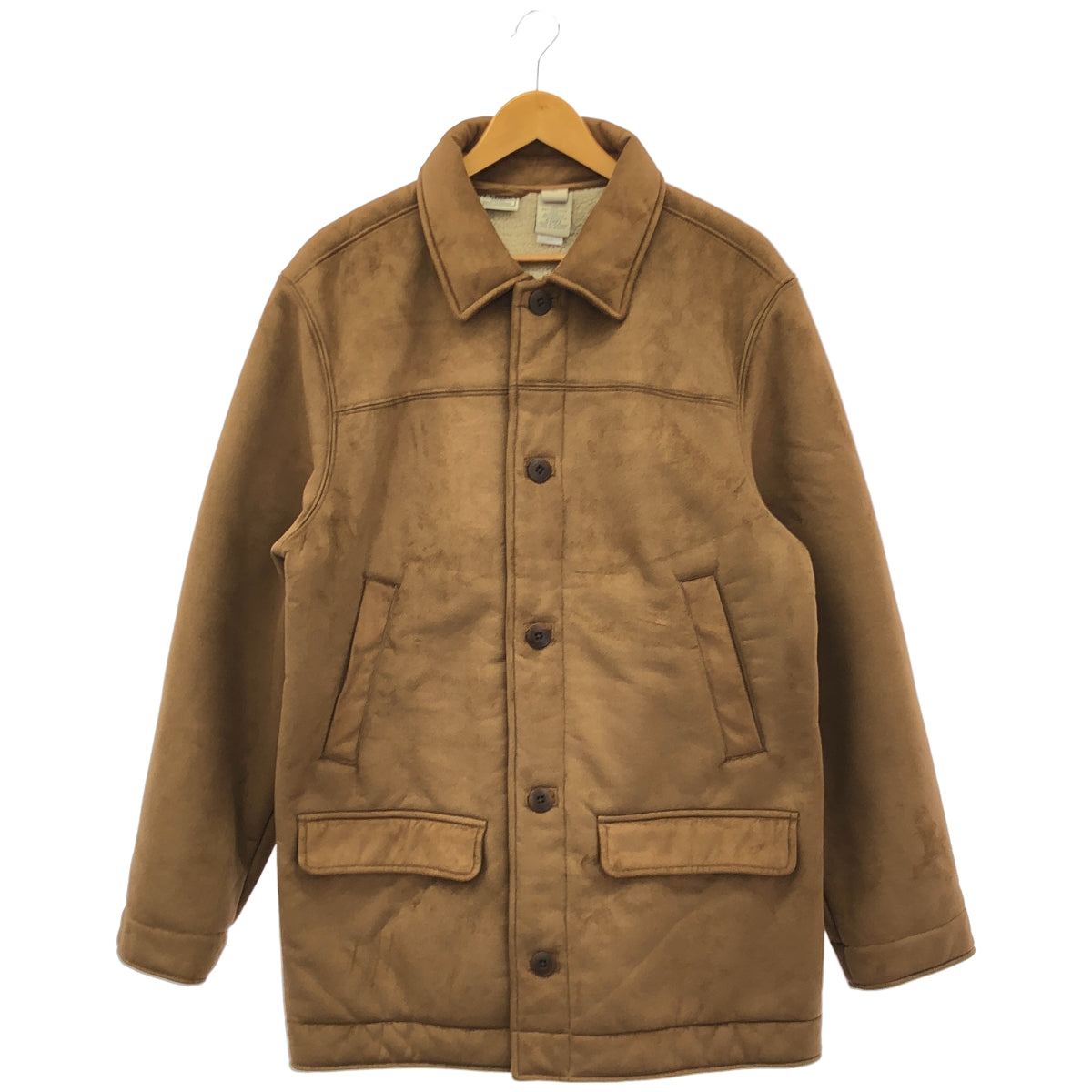 L.L.Bean エルエルビーン ブラウン インナーボア スエードライク ランチコート トップス