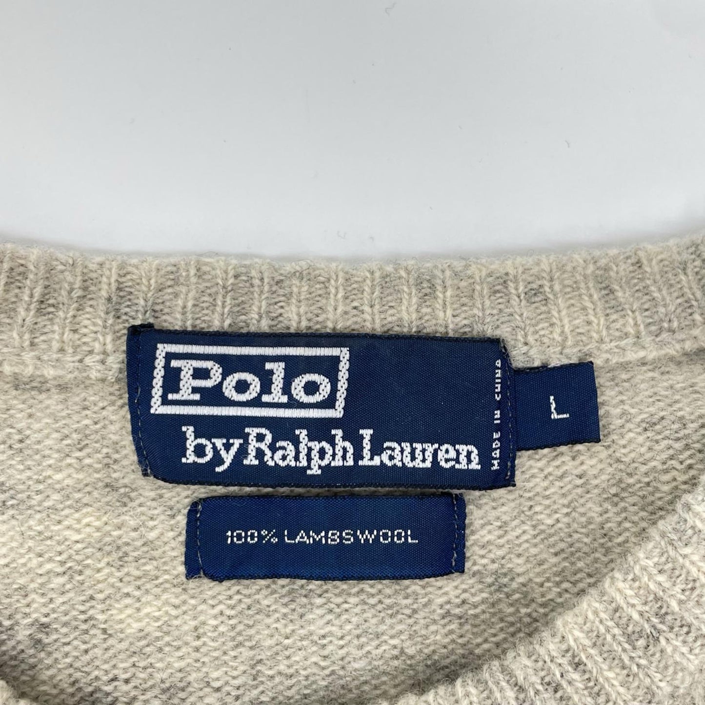 POLObyRalphLauren ポロラルフローレン 90's グレー プルオーバーウールニット トップス