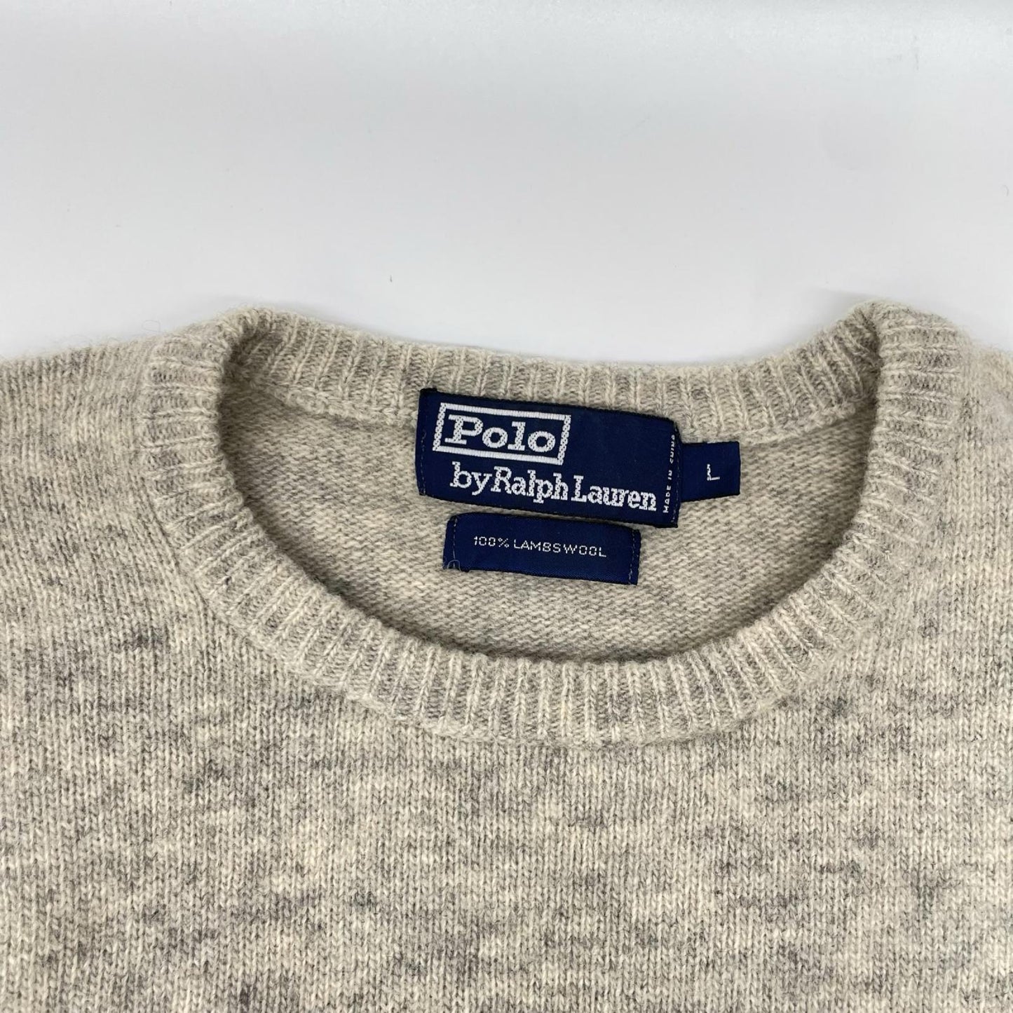 POLObyRalphLauren ポロラルフローレン 90's グレー プルオーバーウールニット トップス
