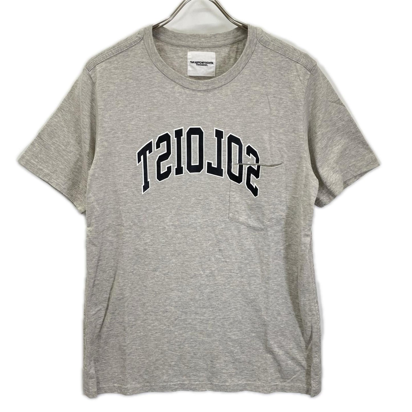 TAKAHIROMIYASHITA The SoloIst. タカヒロミヤシタ ザ ソロイスト. グレー s/s regular size pocket tee トップス