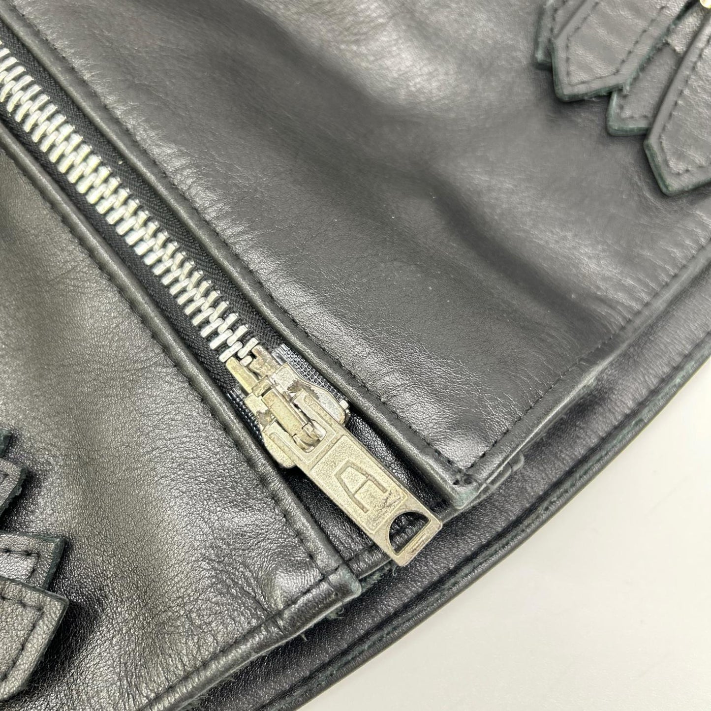 666 666トリプルシックス ブラック LMJ-1TF ブラック サイドベルト ダブルライダース ジャケット ジャケット
