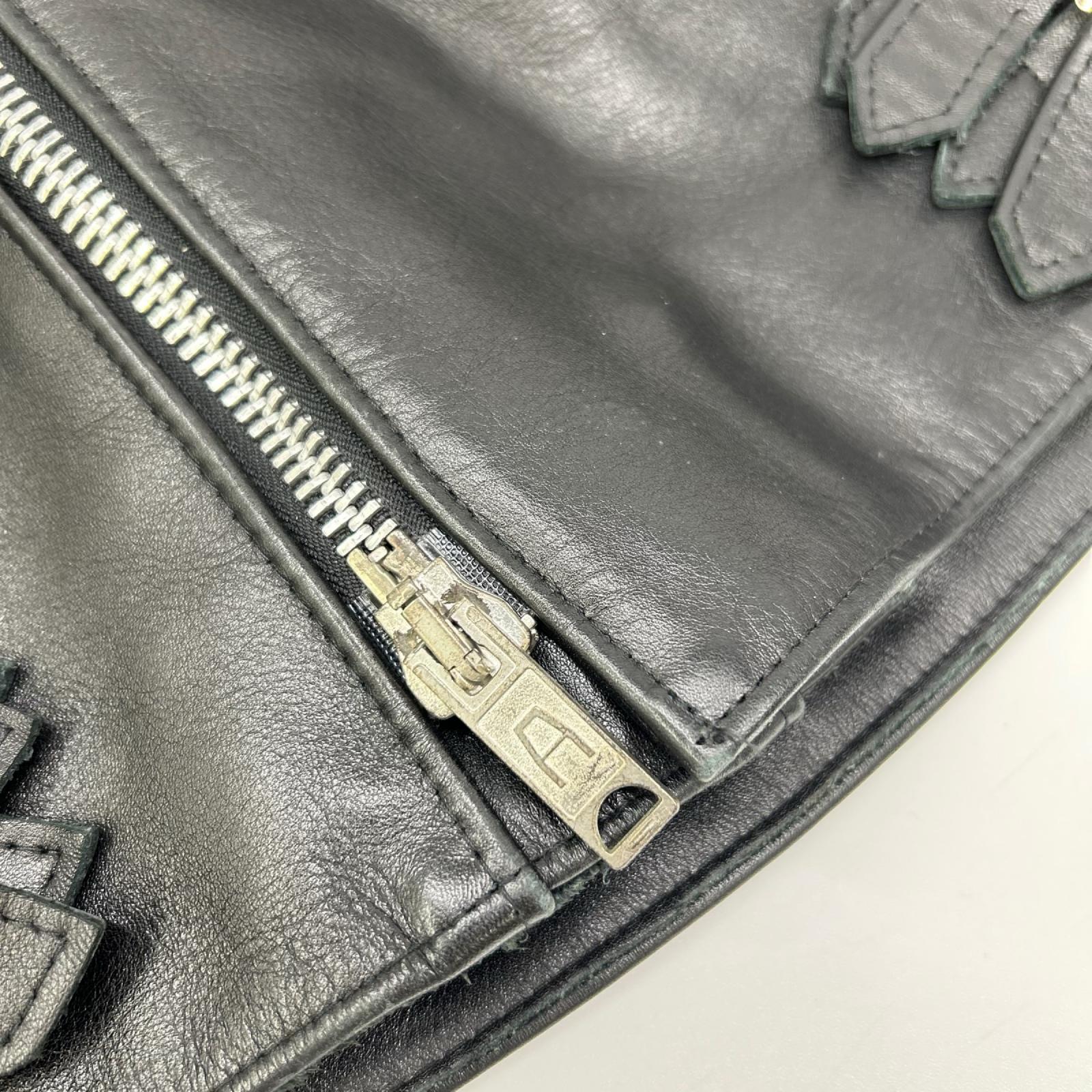 666 666トリプルシックス ブラック LMJ-1TF ブラック サイドベルト ダブルライダース ジャケット ジャケット