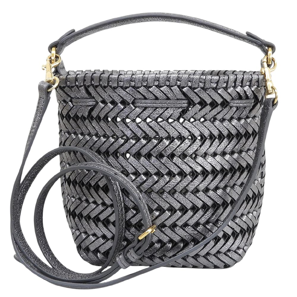 Anya Hindmarch アニヤ ハインドマーチ ニーソン タイニー 2WAY ショルダーバッグ レディース メタリックグレー ショルダーバッグ