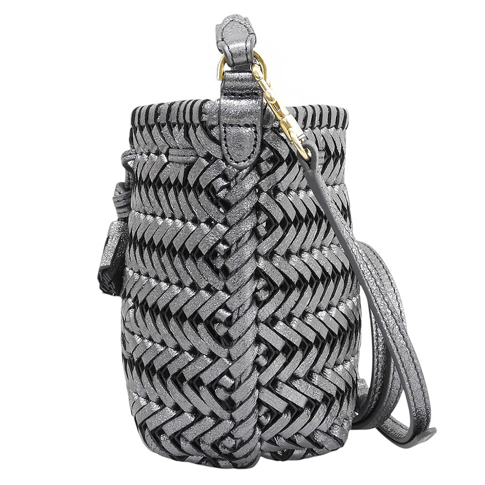 Anya Hindmarch アニヤ ハインドマーチ ニーソン タイニー 2WAY ショルダーバッグ レディース メタリックグレー ショルダーバッグ