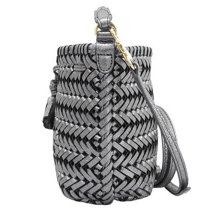 Anya Hindmarch アニヤ ハインドマーチ ニーソン タイニー 2WAY ショルダーバッグ レディース メタリックグレー ショルダーバッグ