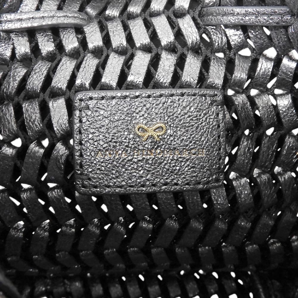 Anya Hindmarch アニヤ ハインドマーチ ニーソン タイニー 2WAY ショルダーバッグ レディース メタリックグレー ショルダーバッグ