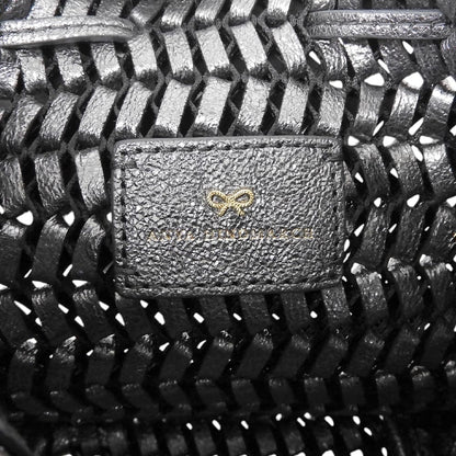 Anya Hindmarch アニヤ ハインドマーチ ニーソン タイニー 2WAY ショルダーバッグ レディース メタリックグレー ショルダーバッグ