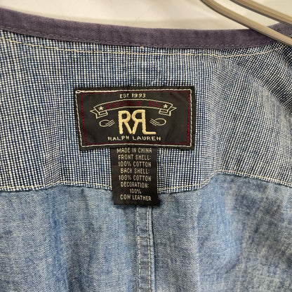 RRL ダブルアールエル ブルー デニム地 ワークウェアデザイン ヒッコリー ストライプベスト ベスト